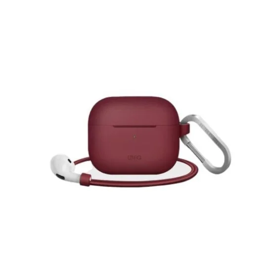 Uniq Vencer Silicone Hang Case for Airpods 3 -Burgundy